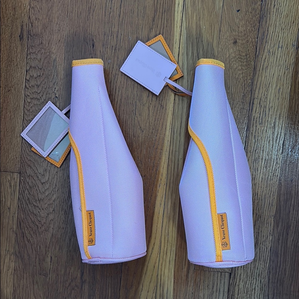 Veuve Clicquot Champagne Bottle Covers - pink and Orange